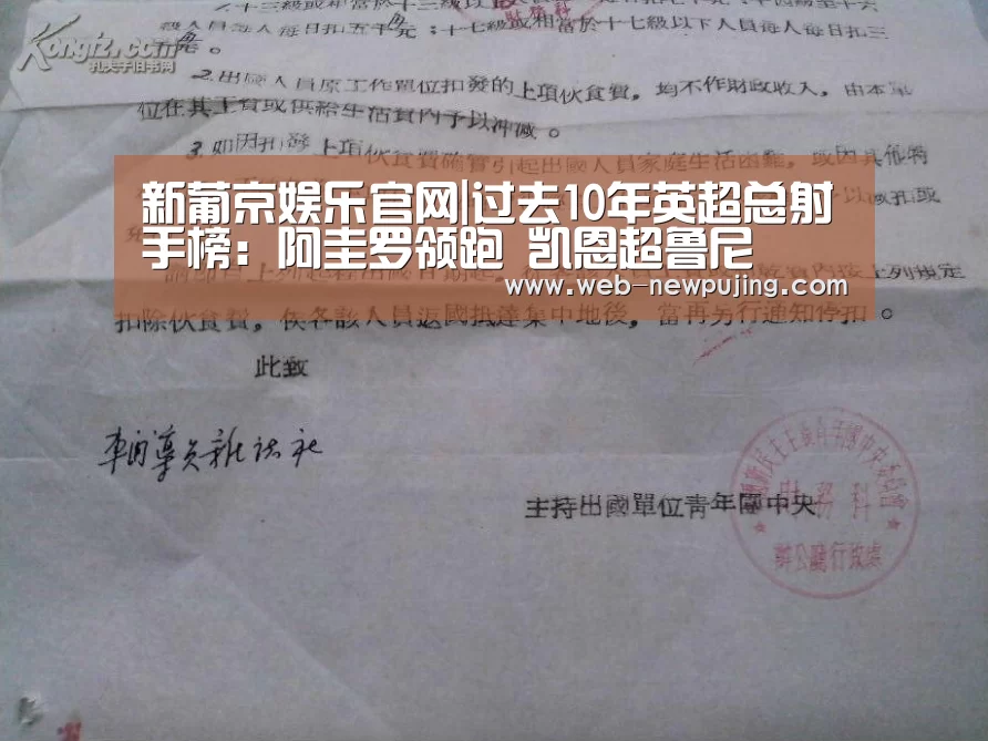 新葡京娱乐官网|过去10年英超总射手榜:阿圭罗领跑 凯恩超鲁尼(图1) 澳门新葡京游戏